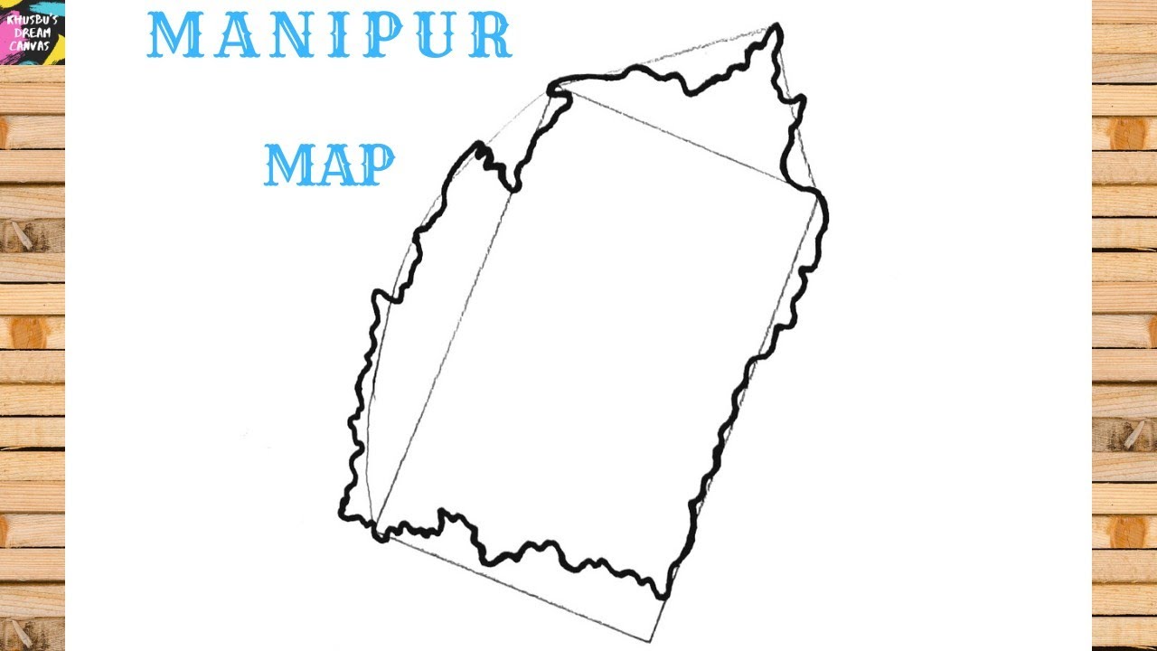 How to draw Manipur map step by step | Manipur map outline  drawing