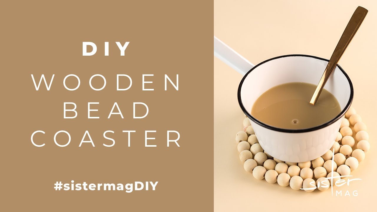DIY Wooden Bead Coaster #sistermagDIY