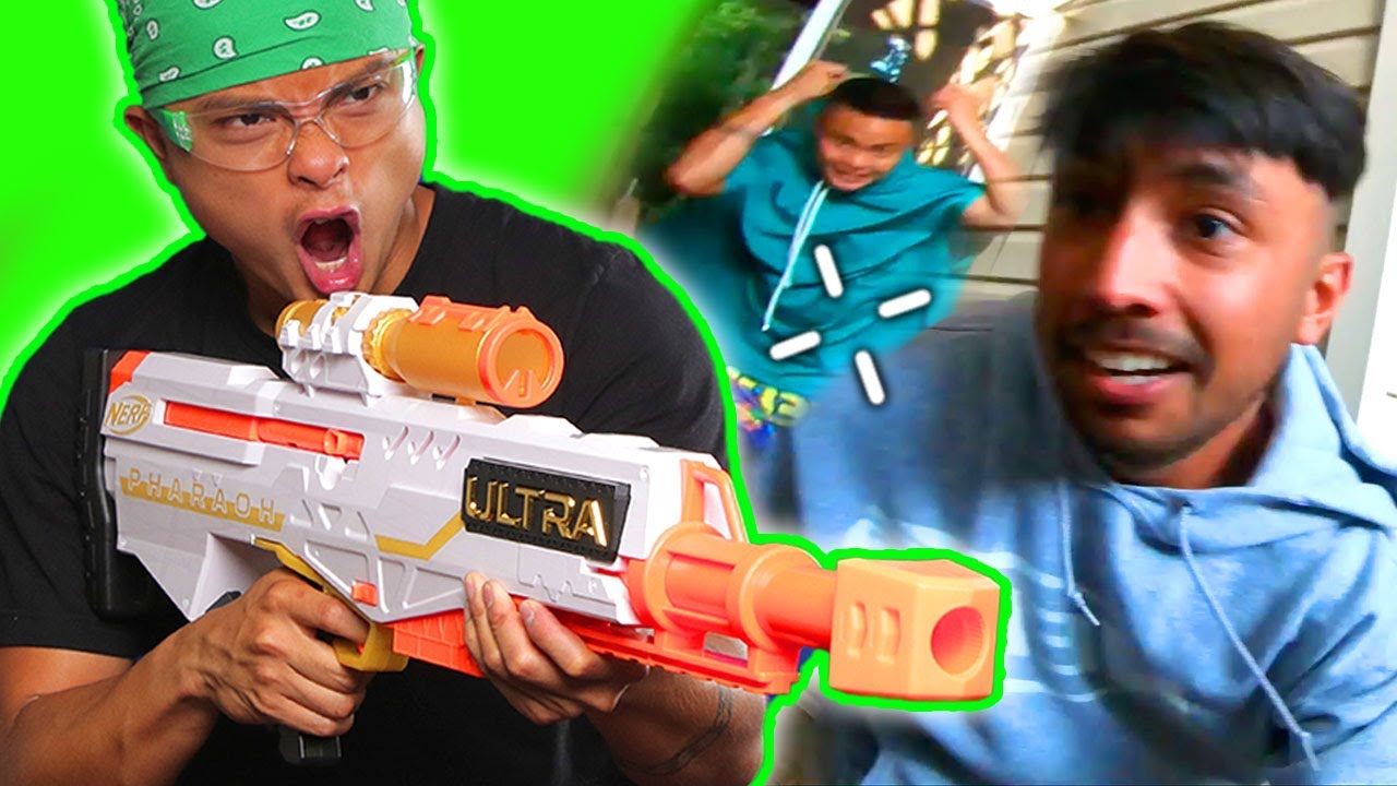 Justin's Best NERF Moments | Water Park battle | Nerf House Showdown | Full Episodes | Nerf Wars