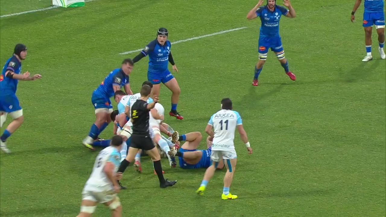 TOP 14 - Essai de Lucas MARTIN (AB) - Aviron Bayonnais - Castres Olympique