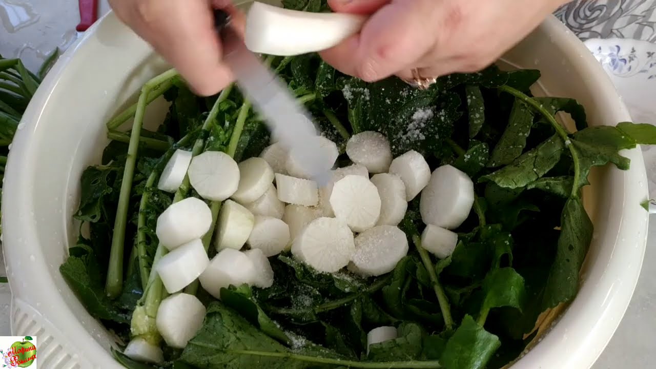 Квашеный дайкон  и тыквенный горшочек