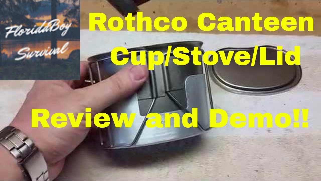 Rothco Canvas Canteen Carry & Rothco GI Style Canteen Cup/Stove/Lid