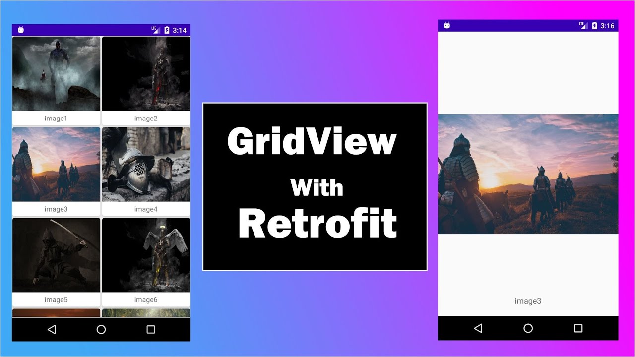 Android Retrofit Fetch Json and Display in GridView || GridView with Image and Text using Retrofit