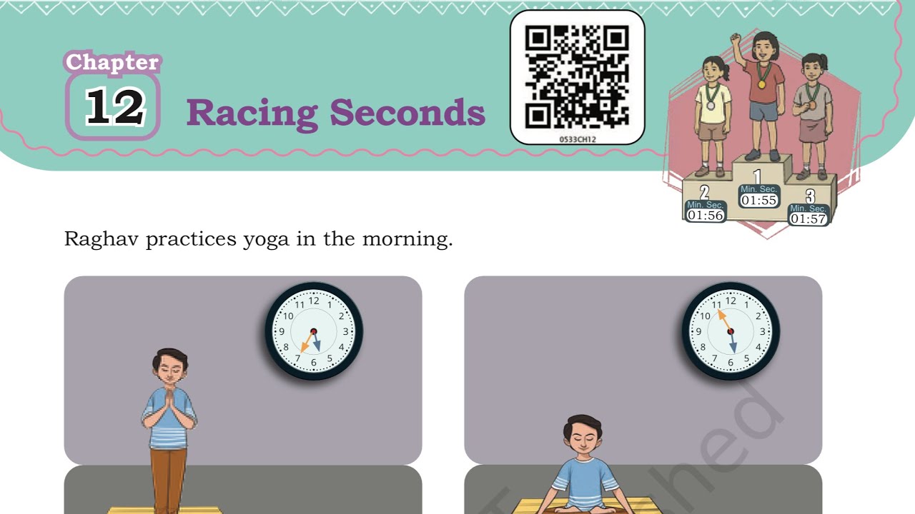 Racing Seconds, class 5 Maths mela new book chapter 12 complete solution with explanation 
