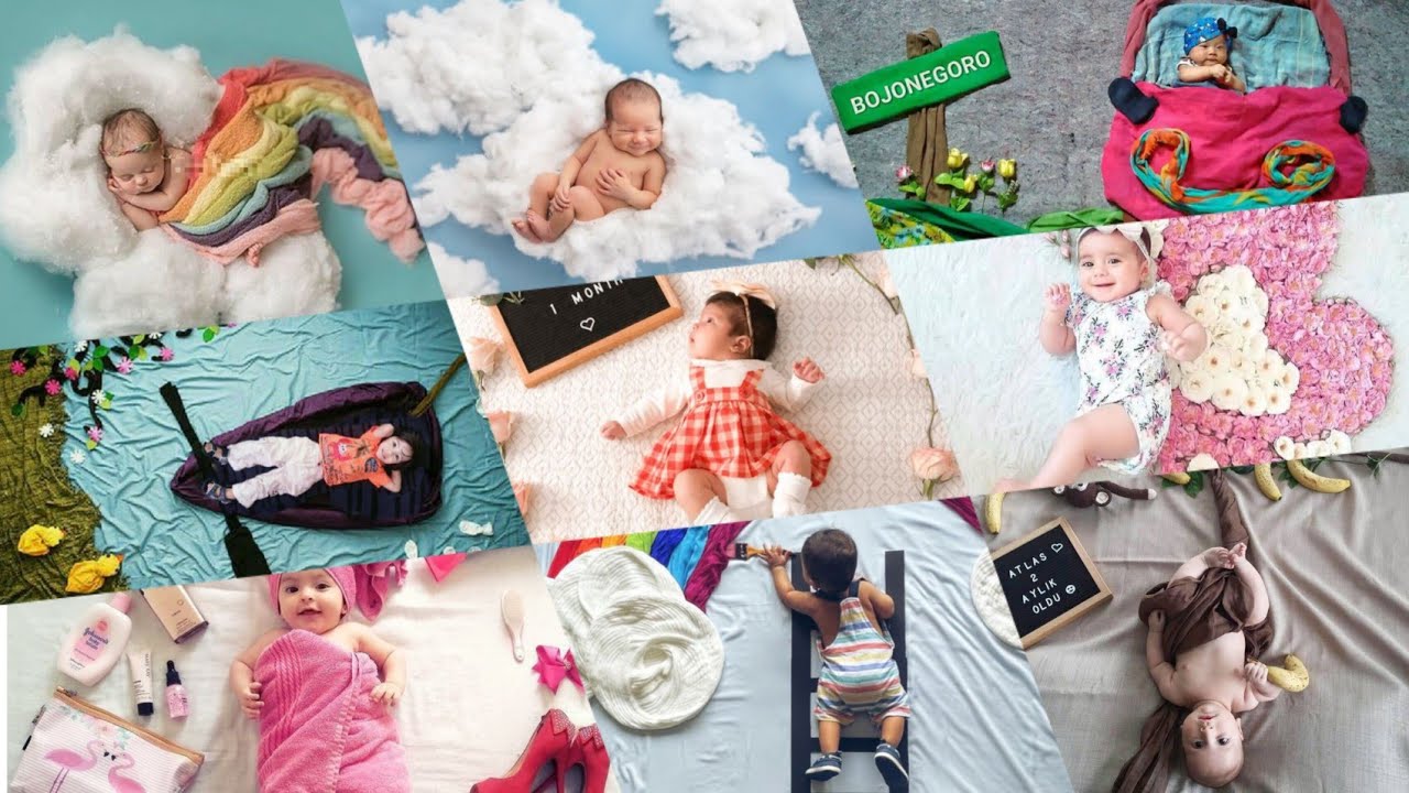 Cutest baby photo shoots ideas at home💕/Baby photography ideas/baby pictures diys💕#craftymagic#diy