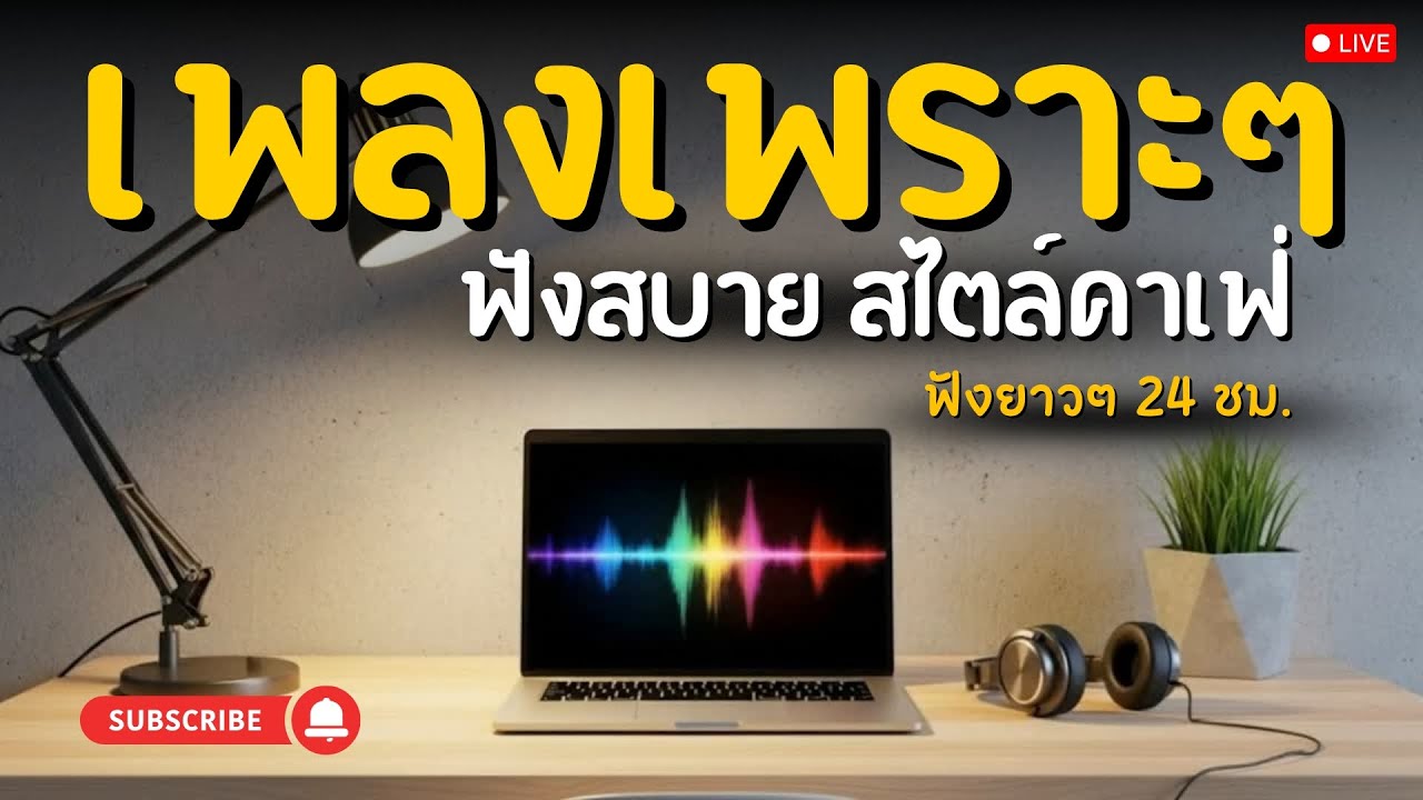 🔴 LIVE 24 ชม. | เพลงโคตรเพราะ ฟังง่าย สบายใจ เปิดทำงาน อ่านหนังสือ คาเฟ่ชิล ๆ 🎧✨