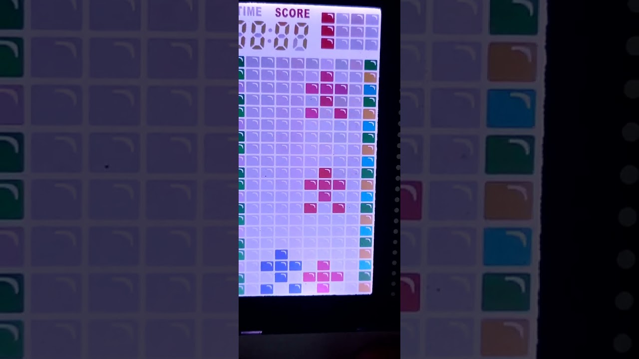 Brick game com lcd colorida, demonstração 2