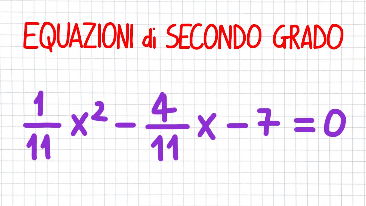 EQUAZIONI DI SECONDO GRADO a coefficienti razionali 2 _ ES50