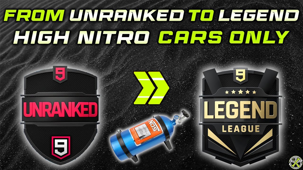 Asphalt 9 | HIGH NITRO cars ONLY | From UNRANKED to LEGEND LEAGUE
