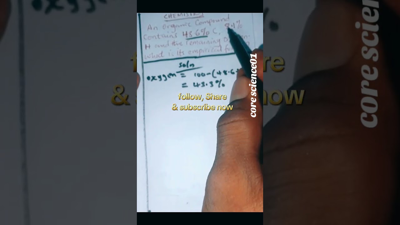 Empirical formula calculation #chemistry #education