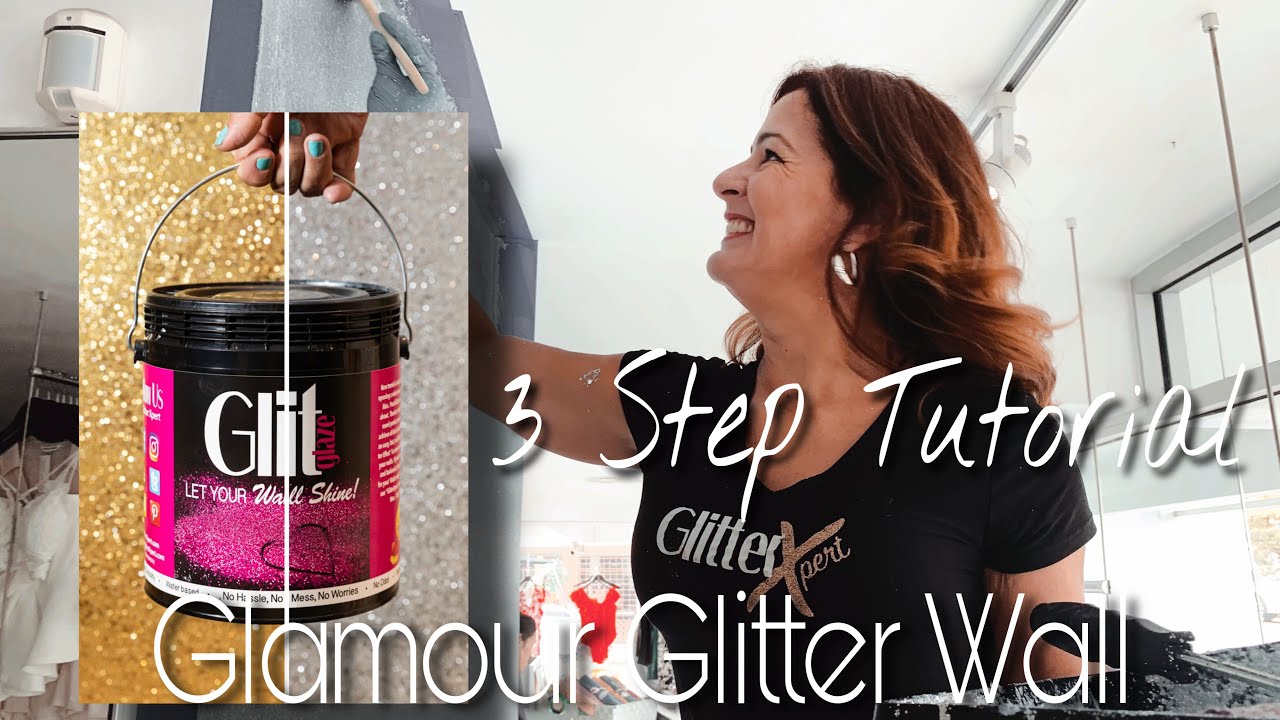 Glitter Paint Finish for Walls DIY Tutorial | Glamour Product GlitGlaze by GlitterXpert