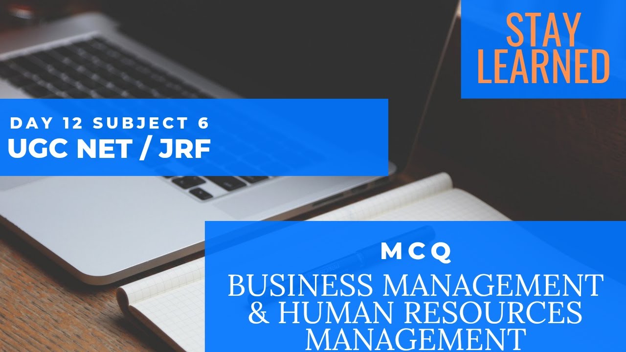 Business Management & Human Resource Management (MCQ) UGC NET/JRF(Paper 2 in Malayalam) Stay Learned
