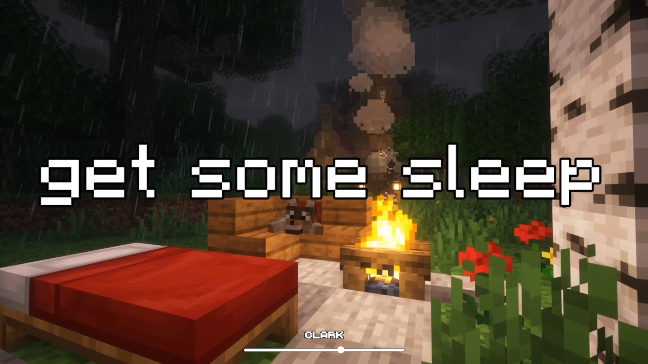 dont worry, you're safe here... (minecraft music, heavy rain)