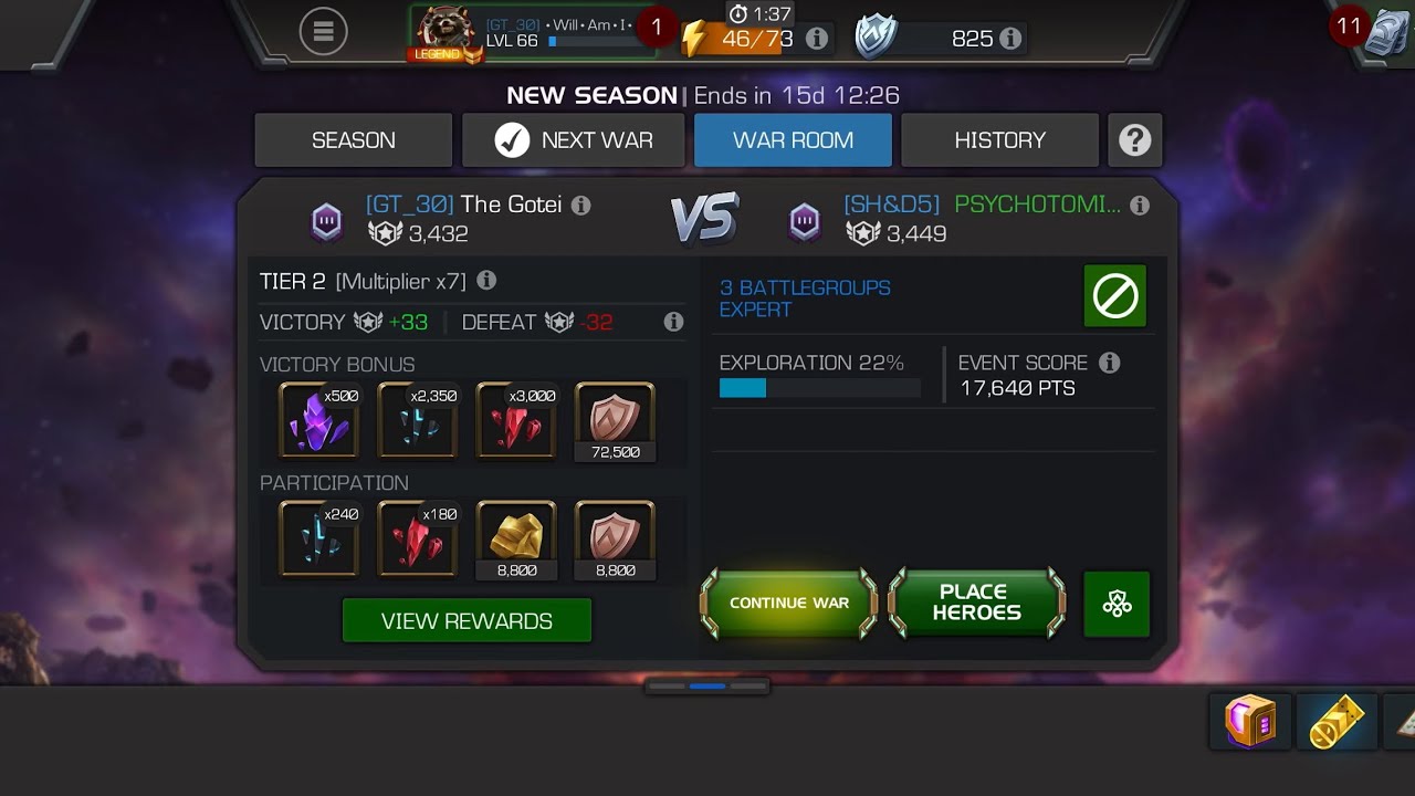 Alliance War S64W06 GT_30 vs [SH&D5] PSYCHOTOMIMETIC