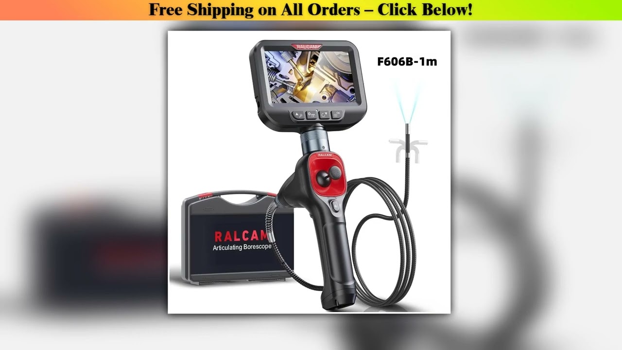 360 Articulating Borescope 6.2mm IP67 Waterproof Probe 4 Ways IPS Automotive Endoscope Inspection