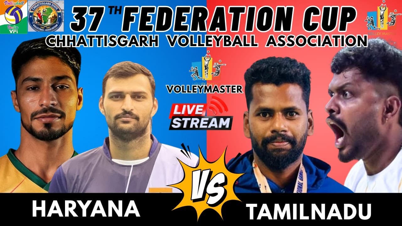 DAY-4|MEN| TAMILNADU VS HARYANA | 37TH FEDERATION CUP VOLLEYBALL RAIPUR 2026