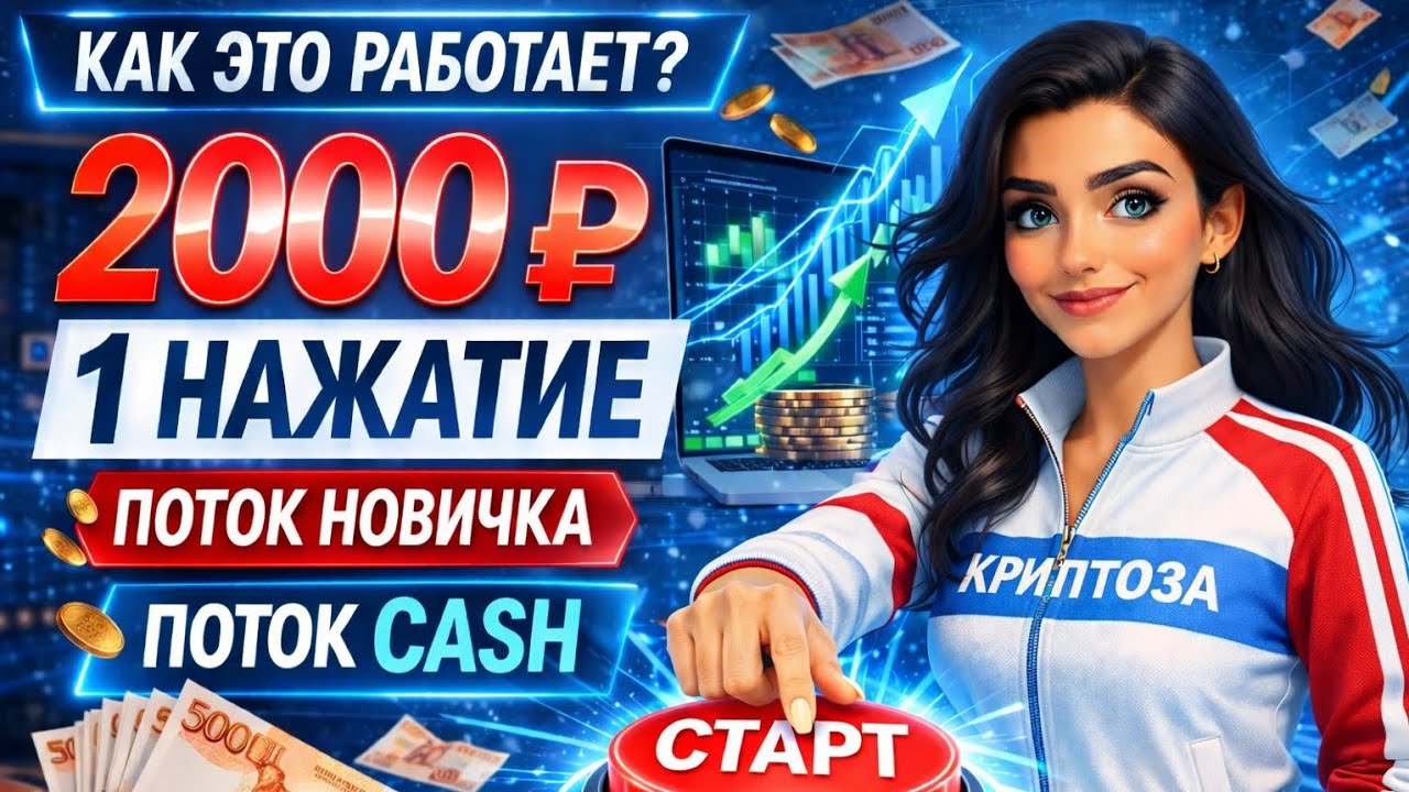 Как Это Работает? 2000 ₽ за одно нажатие &mdash; Поток Новичка на Платформе Поток Cash