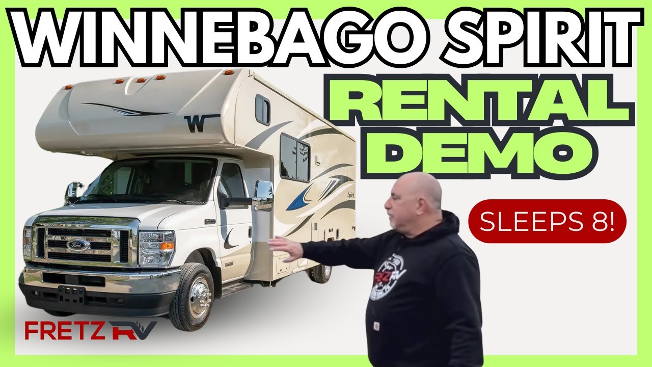 Winnebago Spirit 25B Class C RV Rental Demo | Ford Chassis Motorhome Tour & Features | Fretz RV
