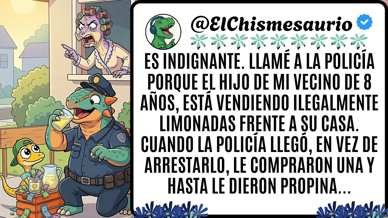 Es indignante. Llamé a la policía porque el hijo de mi vecino, está vendiendo limonada