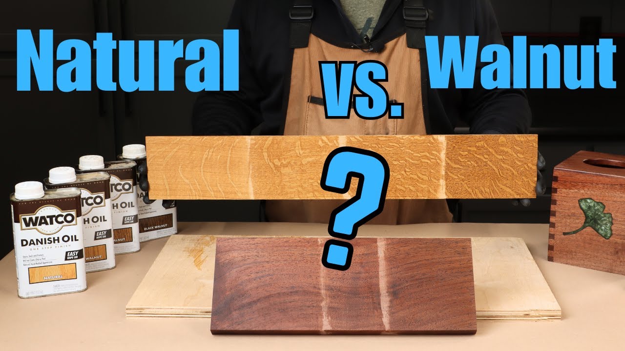Natural vs. Walnut? Watco Danish Oil Color Comparison on Oak and Walnut - Easy Woodworking Finish