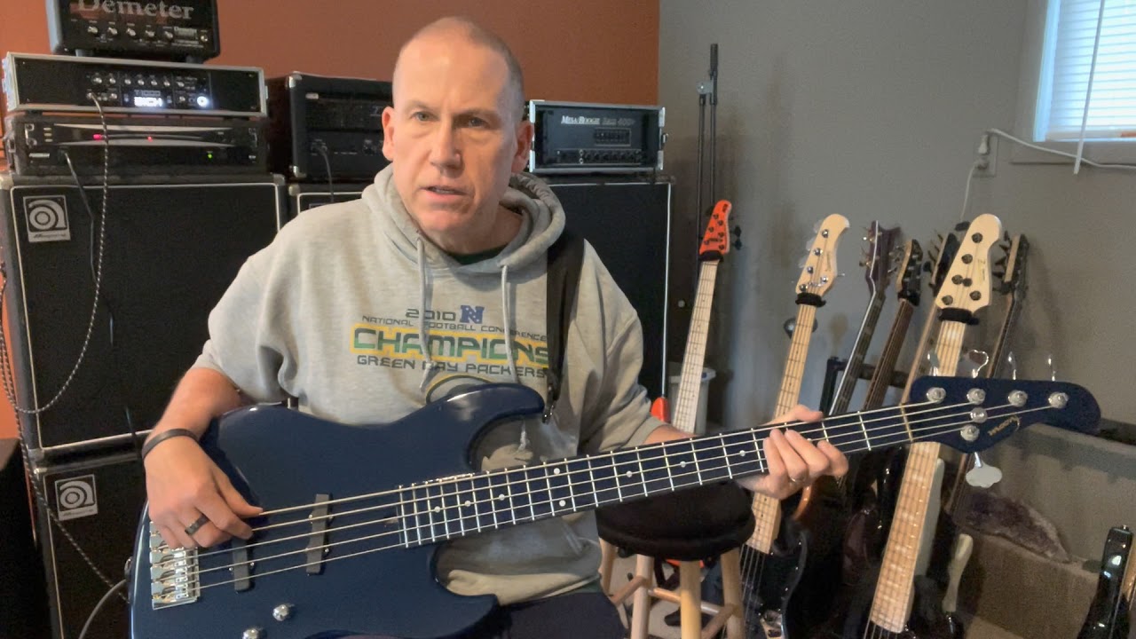 Moon LG-5 Larry Graham 5 String Custom (2021) Navy Blue w/Bartolini pickups & preamp, Hipshot bridge
