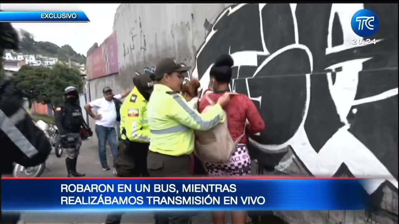 Quito: Delincuentes robaron a bus y fueron detenidos durante transmisión en vivo