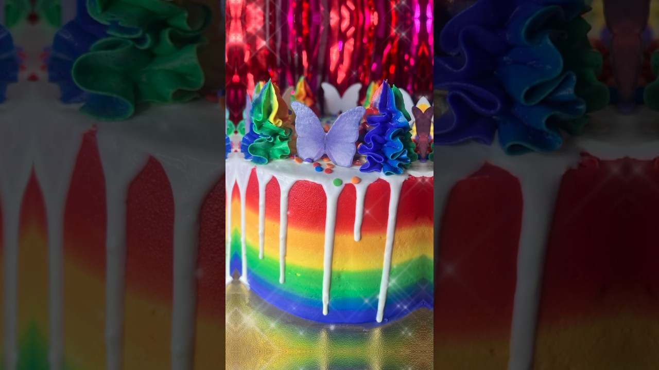 The butterflies are edible #tastycara😋  #hobbybaker #pride2024🏳️&zwj;🌈 #pridemonth🏳️&zwj;🌈#lbgt🌈