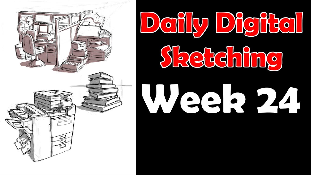 Daily Digital Sketching - Week 24 [ Day 162 - Day 168 ]