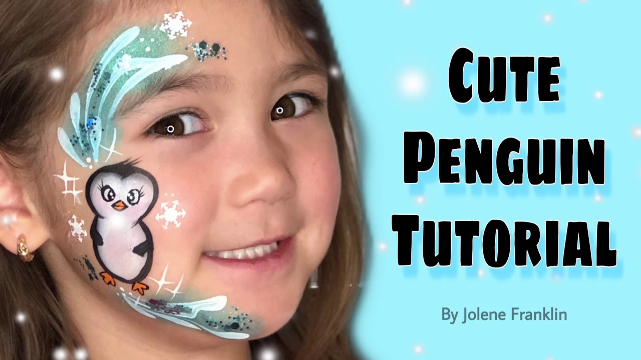 Penguin Cheek Art | Winter Face Paint Design