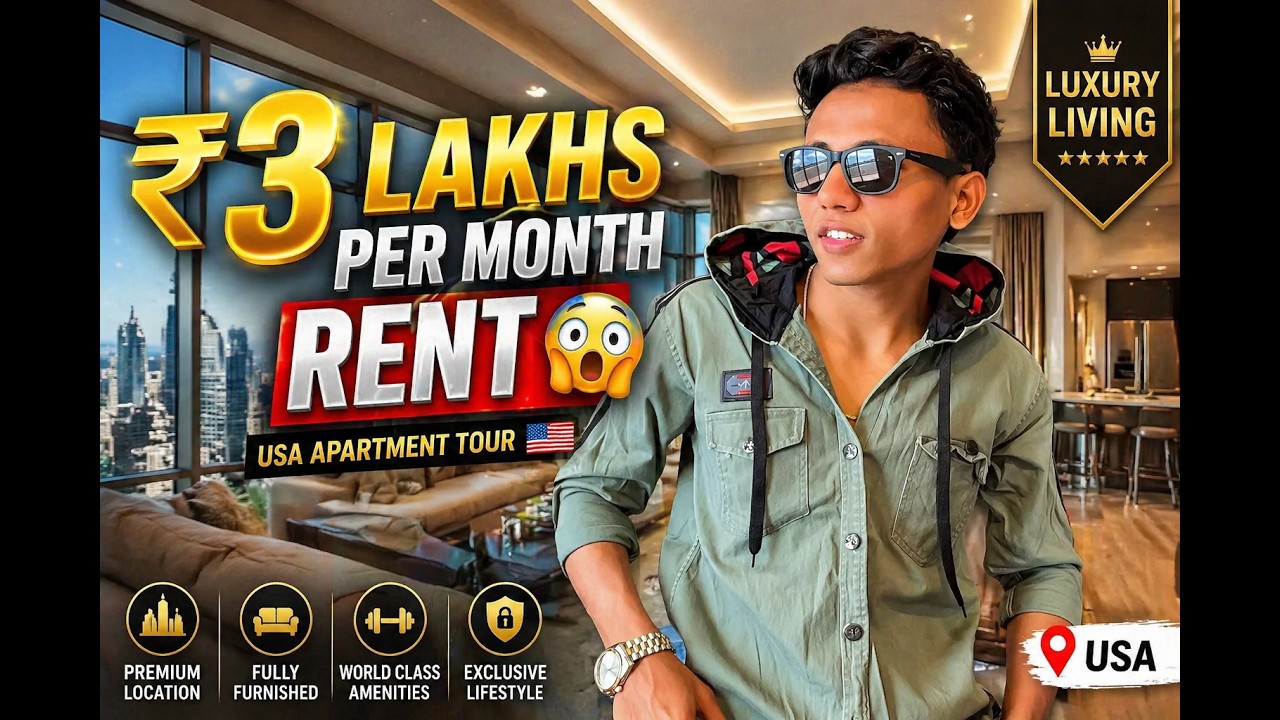 ₹3 Lakhs Per Month Rent 😳 ⎮ Apartment Tour in USA🇺🇸 .....