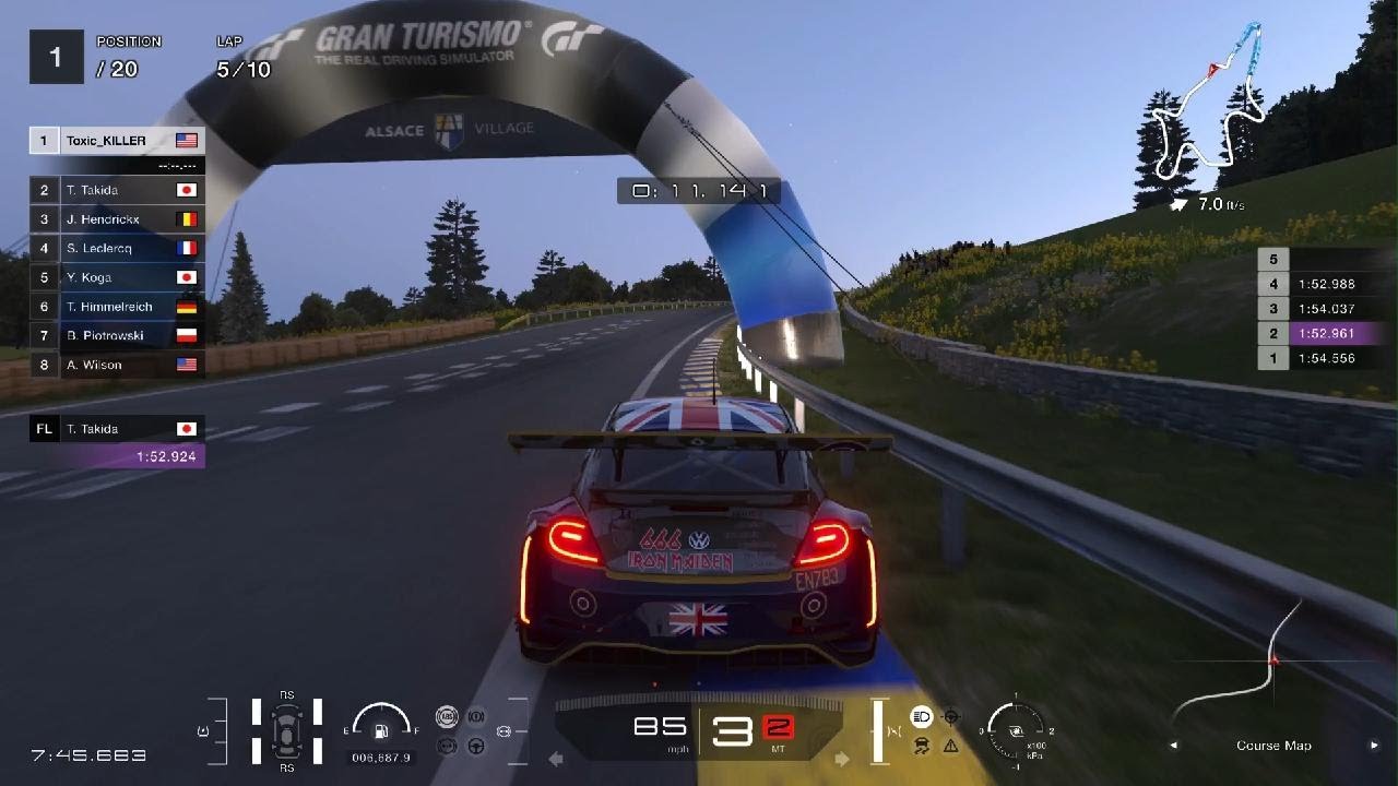 Gran Turismo 7 1:52.534 on Alsace - Village Reverse
