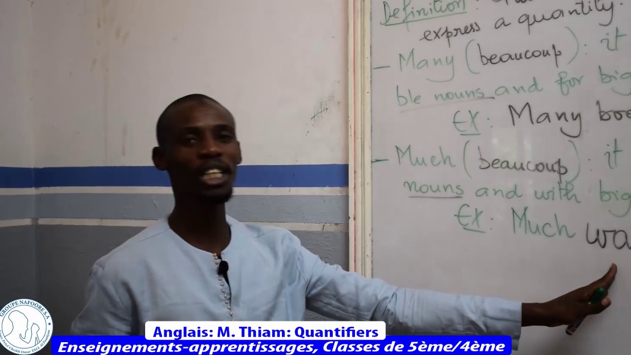 Anglais: M. Thiam; Quantifiers