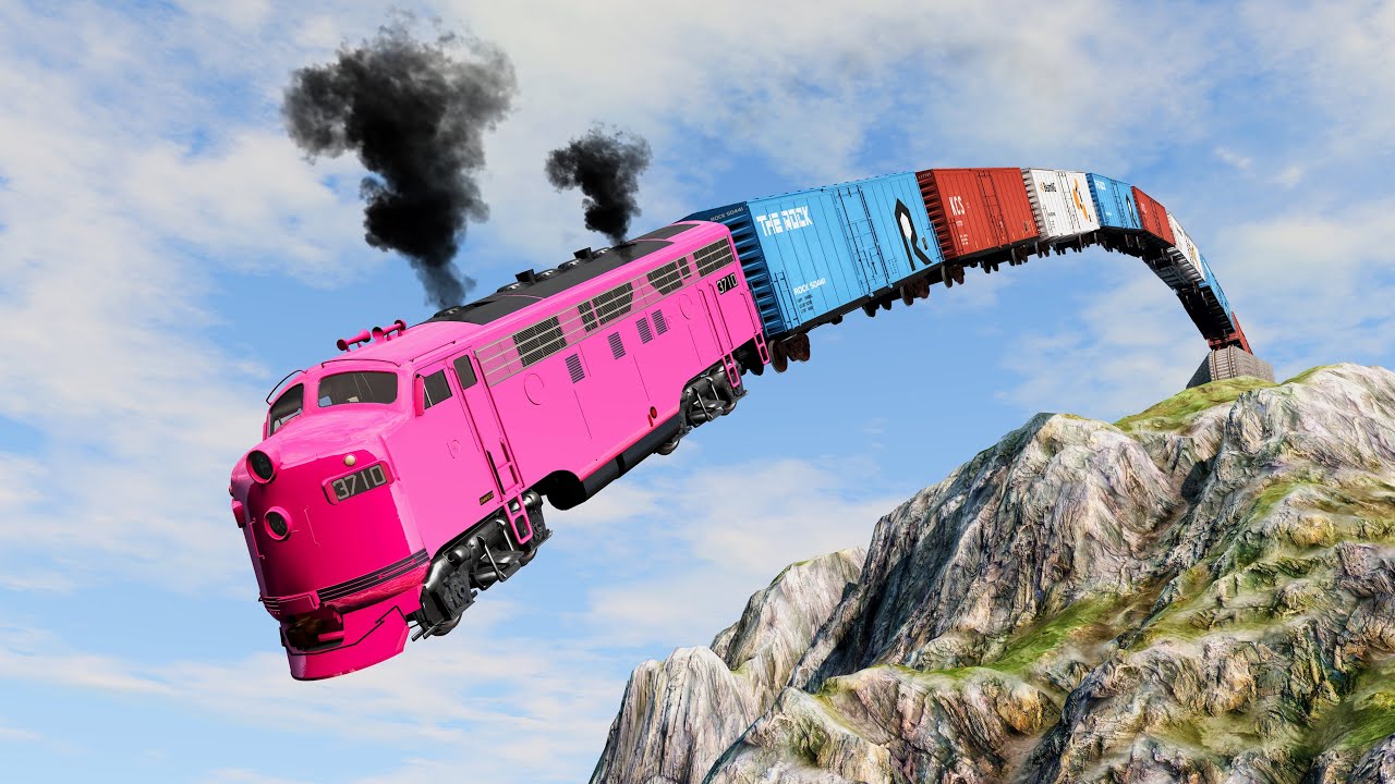 🚂Train vs Cliff Crops Crashes BeamNG.Drive | All Episodes | Long Video