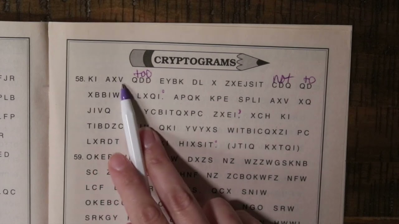 Let's solve another cryptogram