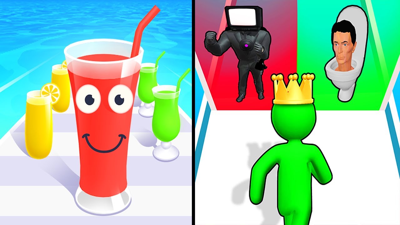 Juice Run vs Giant Rush! Max Levels 💥 Unlocked SpeedRun Gameplay