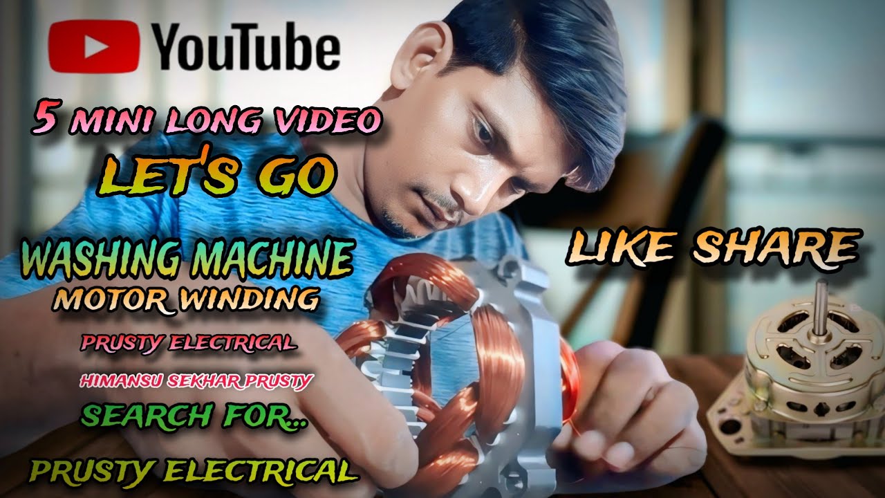 Washing machine motor winding |  new type spin motor winding#varalvideo #video