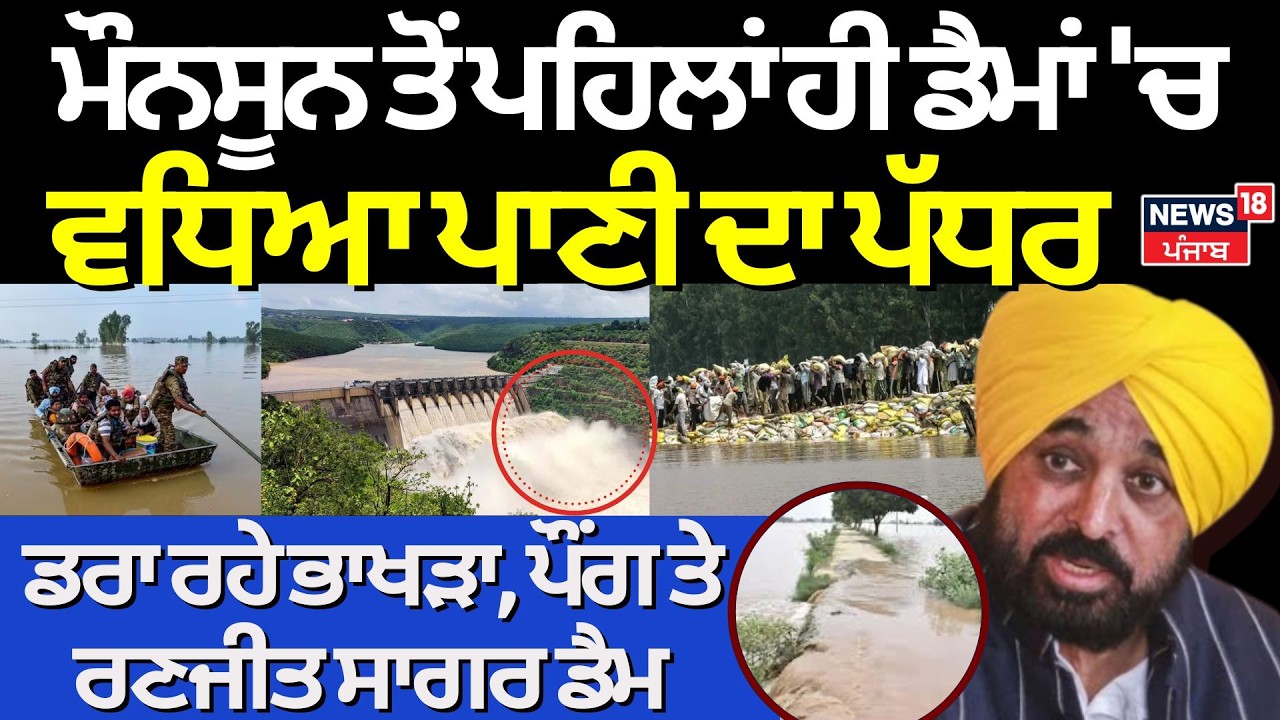 LIVE | BBMB Water Level | ਡੈਮਾਂ 'ਚ ਵਧਿਆ ਪਾਣੀ ਦਾ ਪੱਧਰ, ਭਾਖੜਾ, ਪੌਂਗ ਤੇ ਰਣਜੀਤ ਸਾਗਰ ਡੈਮ...