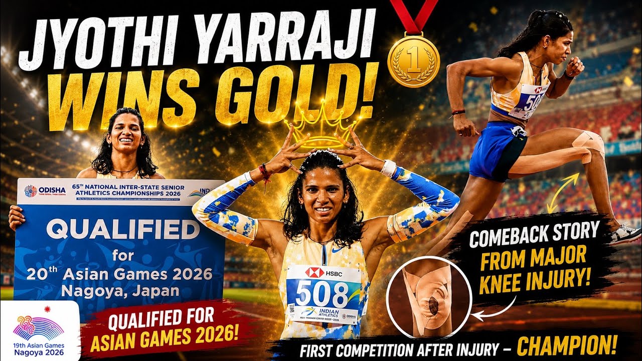 Jyothi Yarraji&rsquo;s Golden Comeback! | Wins Gold & Qualifies for Asian Games 2026 🇮🇳