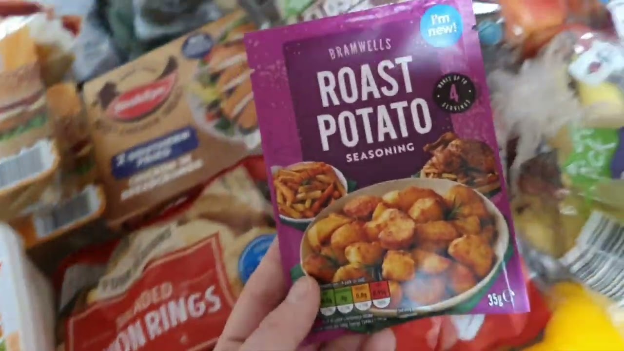 Aldi and tesco grocery haul costing £56.05p our first shop since before Christmas.