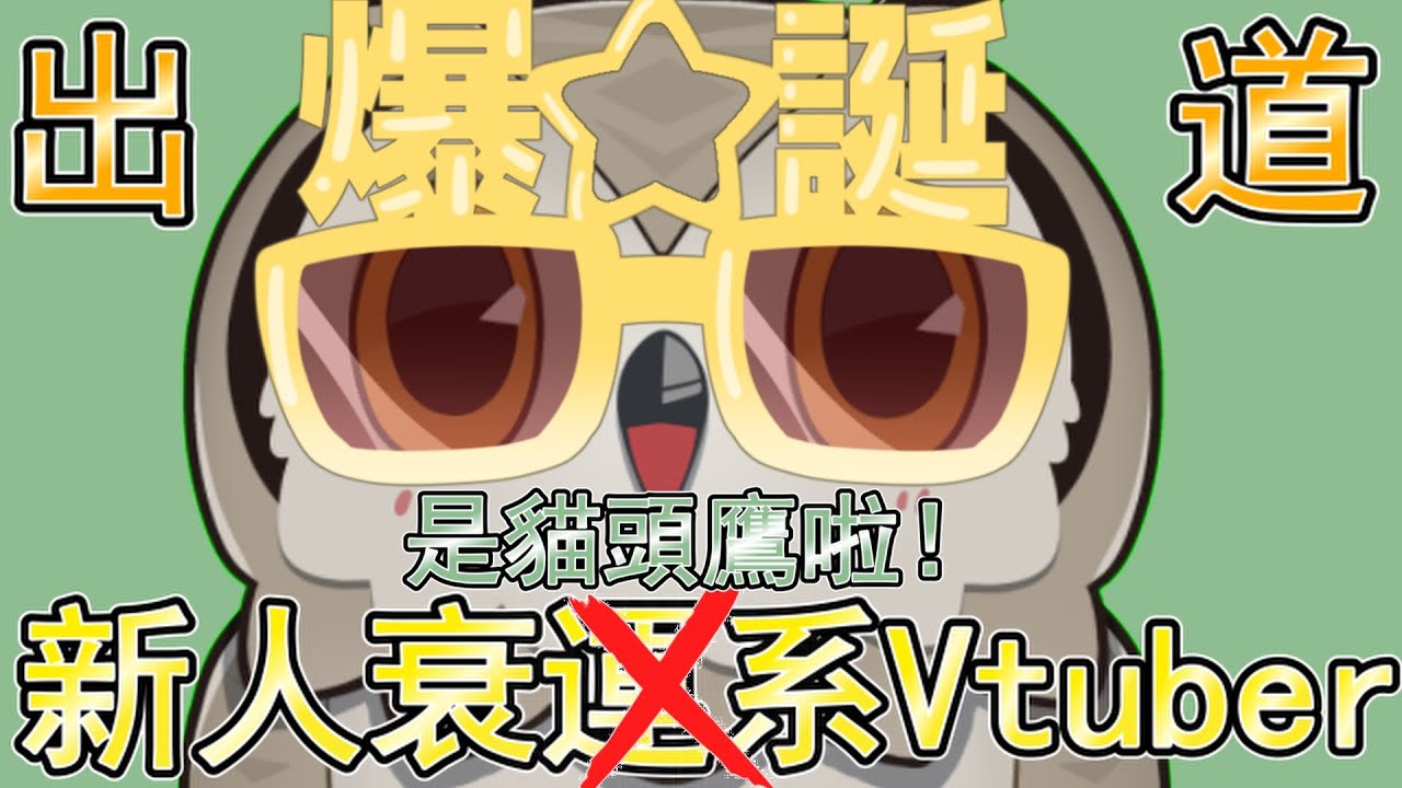 【新貓頭鷹Vtuber出道啦】出道前接連遇到問題的衰運系VTuber&這個封面怎麼這麼混沌...&我是來自我介紹的！！！！
