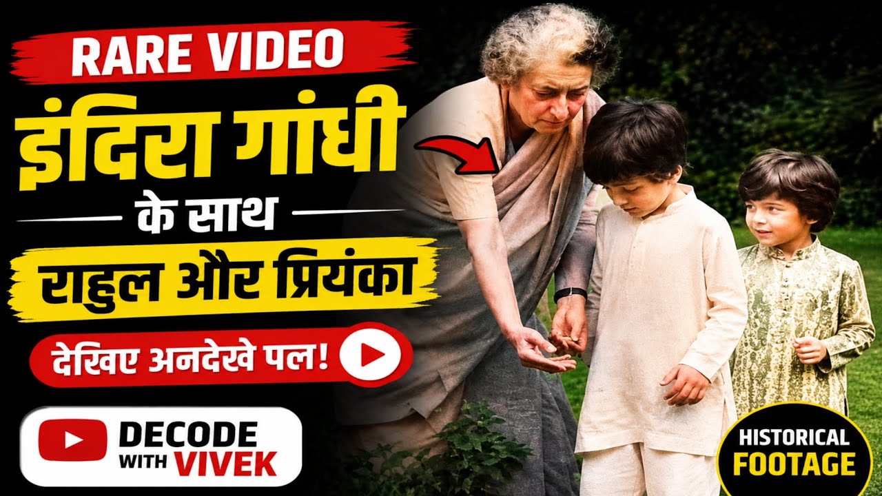 Rare Video of Rahul Gandhi and Priyanka with Indira Gandhi | Decode with Vivek