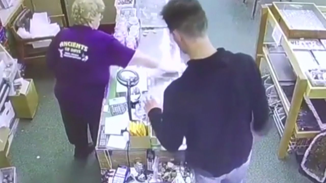 Thief caught on camera taking money from donation jar