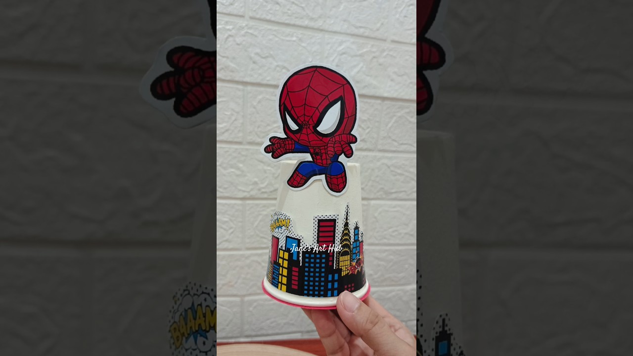 Simple and easy party favor #birthday #birthdayparty #diy #spiderman #spidermanthemeparty