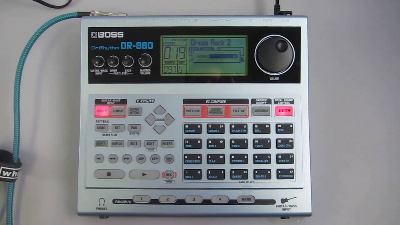 Boss DR-880 Dr. Rhythm Drum Machine with 440 Drum/Percussion Sounds