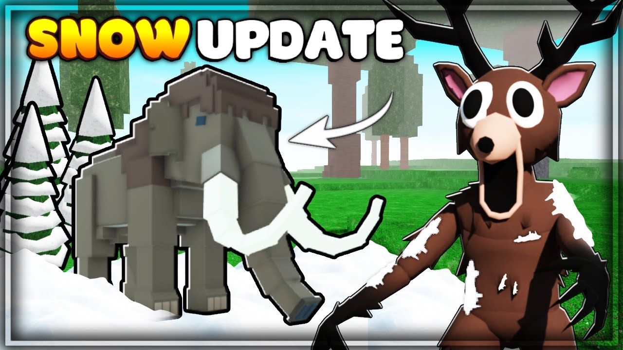 Mình Săn Voi Mammoth BÉO Và Hoàn Thành 100% Update❄️SNOW BIOME | 99 Nights In the Forest