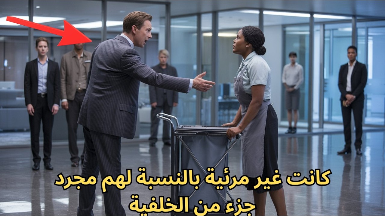 مدير تنفيذي يصرخ في وجه عاملة نظافة سوداء… لكنها ترد بجملة واحدة أوقفت الجميع في مكانهم