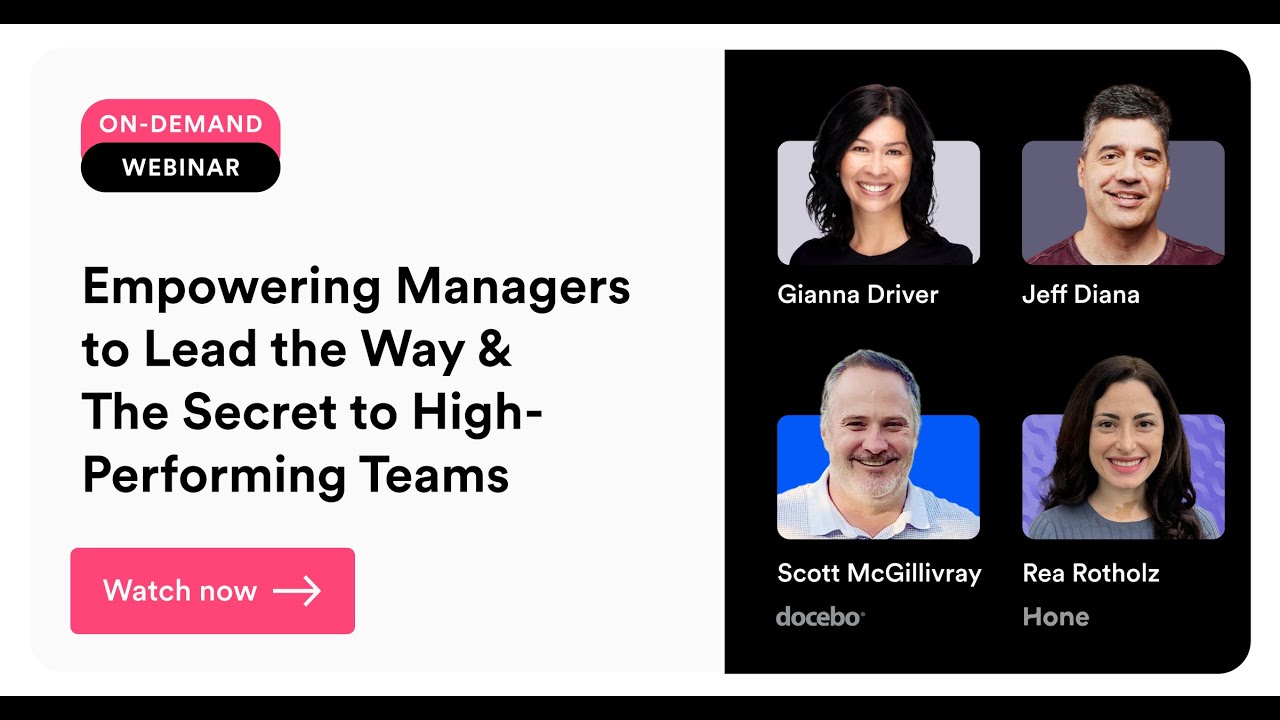 Empowering Managers to Lead the Way & The Secret to High Performing Teams | Hone & Docebo