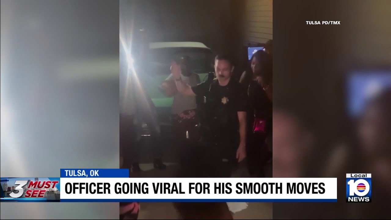 Police officer goes viral for showing off his dance moves