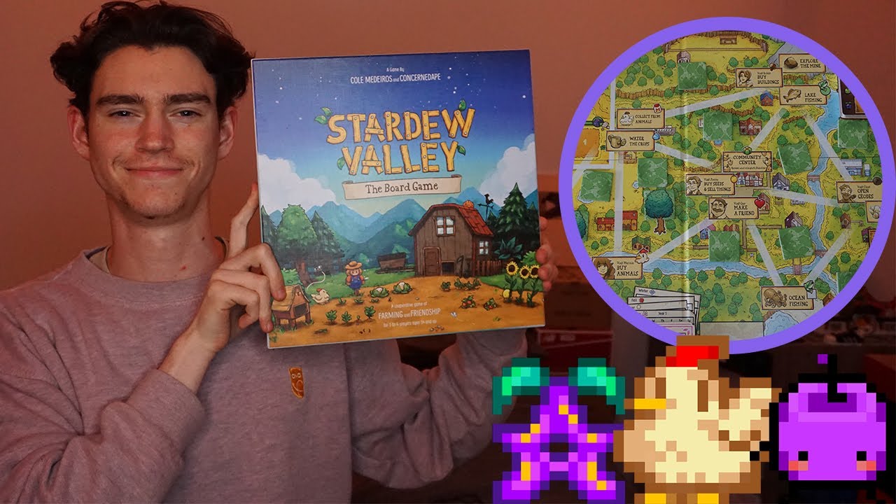 Let's Play Stardew Valley the Board Game (1 Hour ASMR)