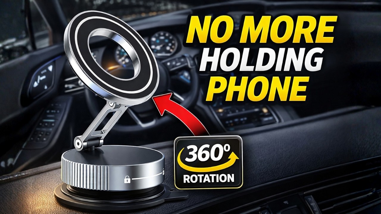 Magnetic Car Phone Holder 360° Rotation | Hands-Free Driving Mount